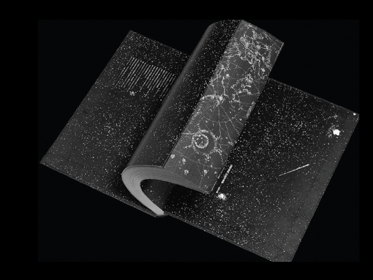 Book bound, three-dimensional form